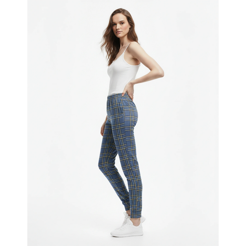 Blue Check Jersey Nightwear Trousers | Montivo Pakistan