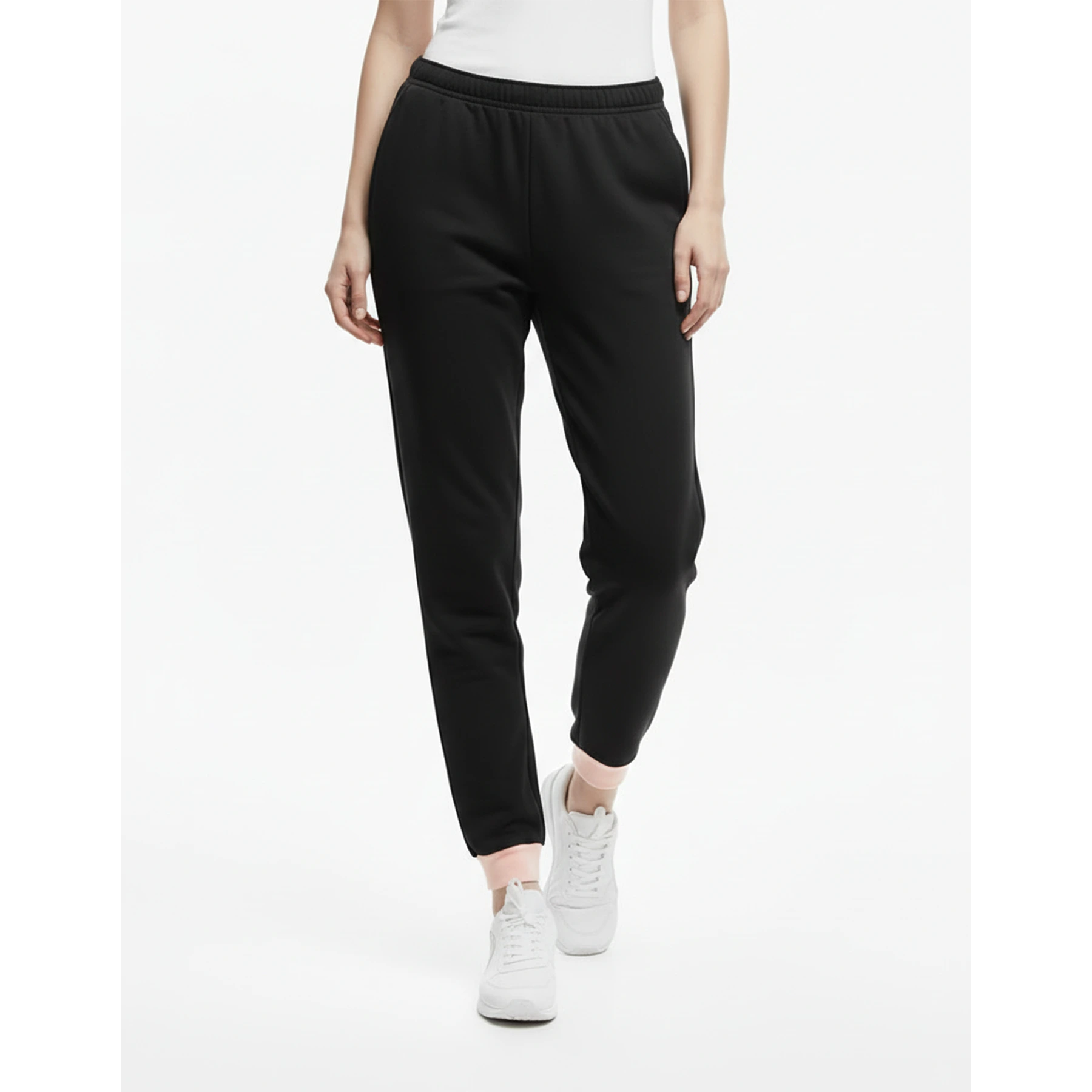 Black Pink Detail Jersey Nightwear Trousers | Montivo Pakistan