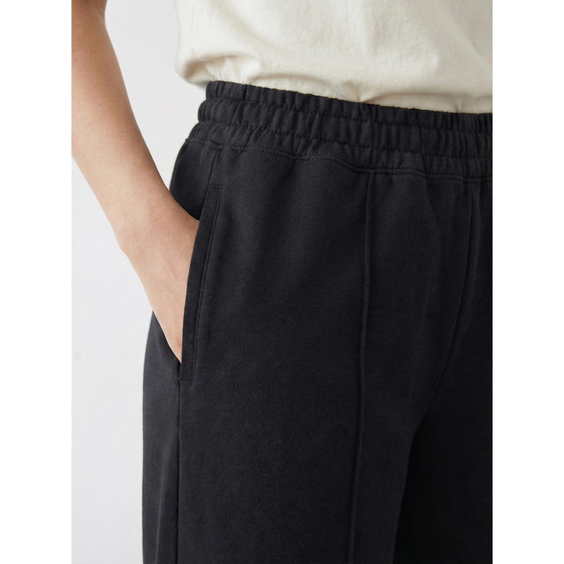 Black Front Seam Wide Leg Trousers | Montivo Pakistan