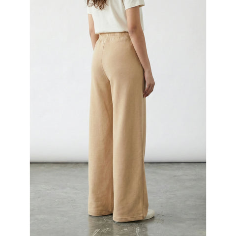 Beige Front Seam Wide Leg Trousers | Montivo Pakistan