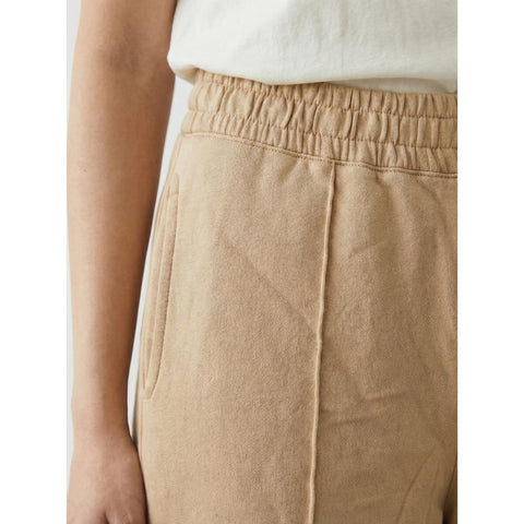Beige Front Seam Wide Leg Trousers | Montivo Pakistan