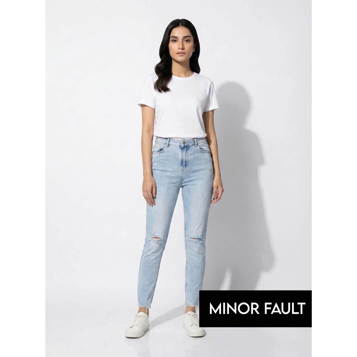 (Minor Fault) Random Wash High Waist Skinny Jeans | Montivo Pakistan