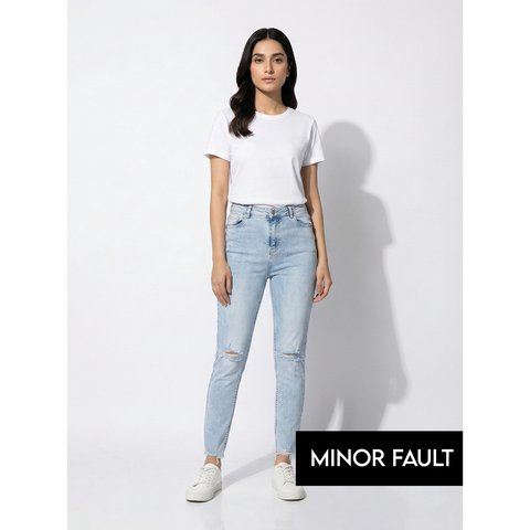 (Minor Fault) Random Wash High Waist Skinny Jeans | Montivo Pakistan