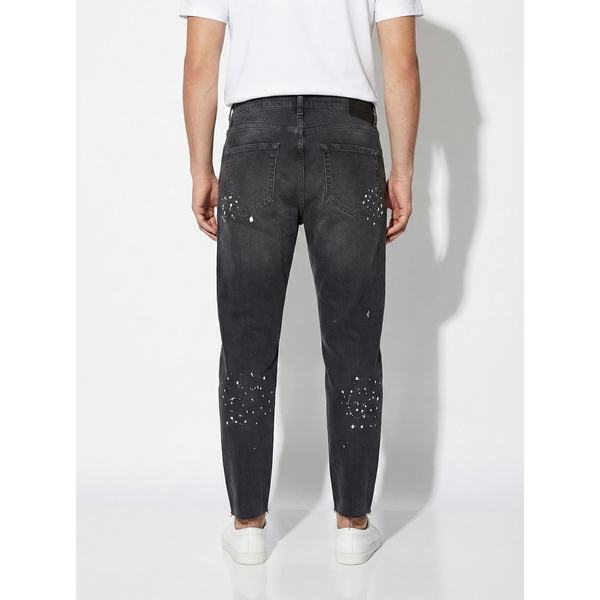 Tapered Fit Colour Splash Charcoal Jeans | Montivo Pakistan