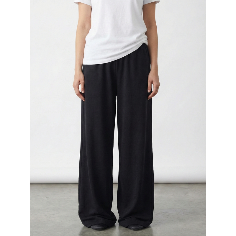Black Super Wide Leg Trouser | Montivo Pakistan