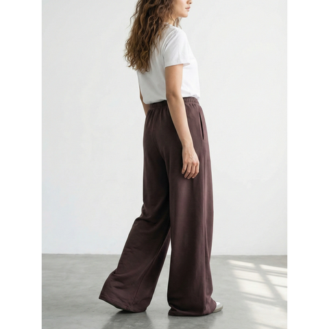 Brown Super Wide Leg Trouser | Montivo Pakistan