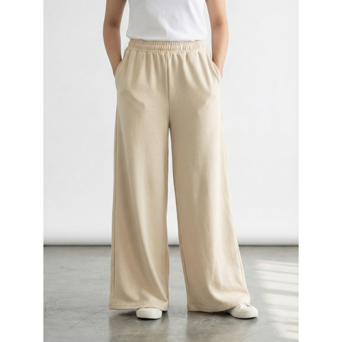Beige Super Wide Leg Trouser | Montivo Pakistan