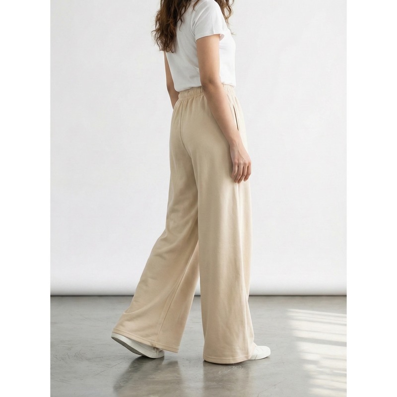 Beige Super Wide Leg Trouser | Montivo Pakistan