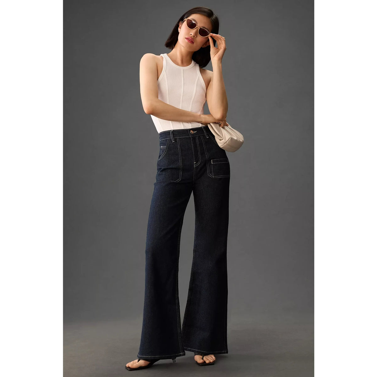 Rinse Wash Loose Flare Jeans | Montivo Pakistan