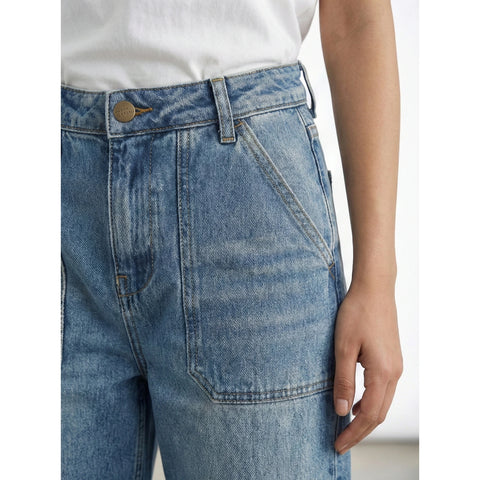 Vintage Blue High Rise Wide Leg Jeans | Montivo Pakistan