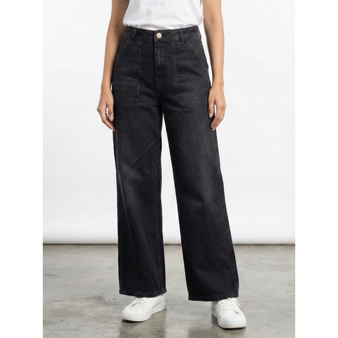 Black Wide Leg Jeans | Montivo Pakistan