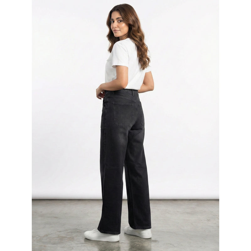 Black Wide Leg Jeans | Montivo Pakistan