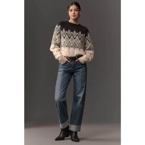 Rolled-up Hem Mid Rise Jeans | Montivo Pakistan