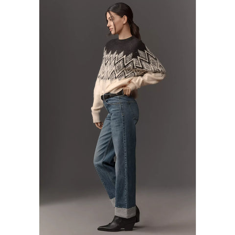 Rolled-up Hem Mid Rise Jeans | Montivo Pakistan