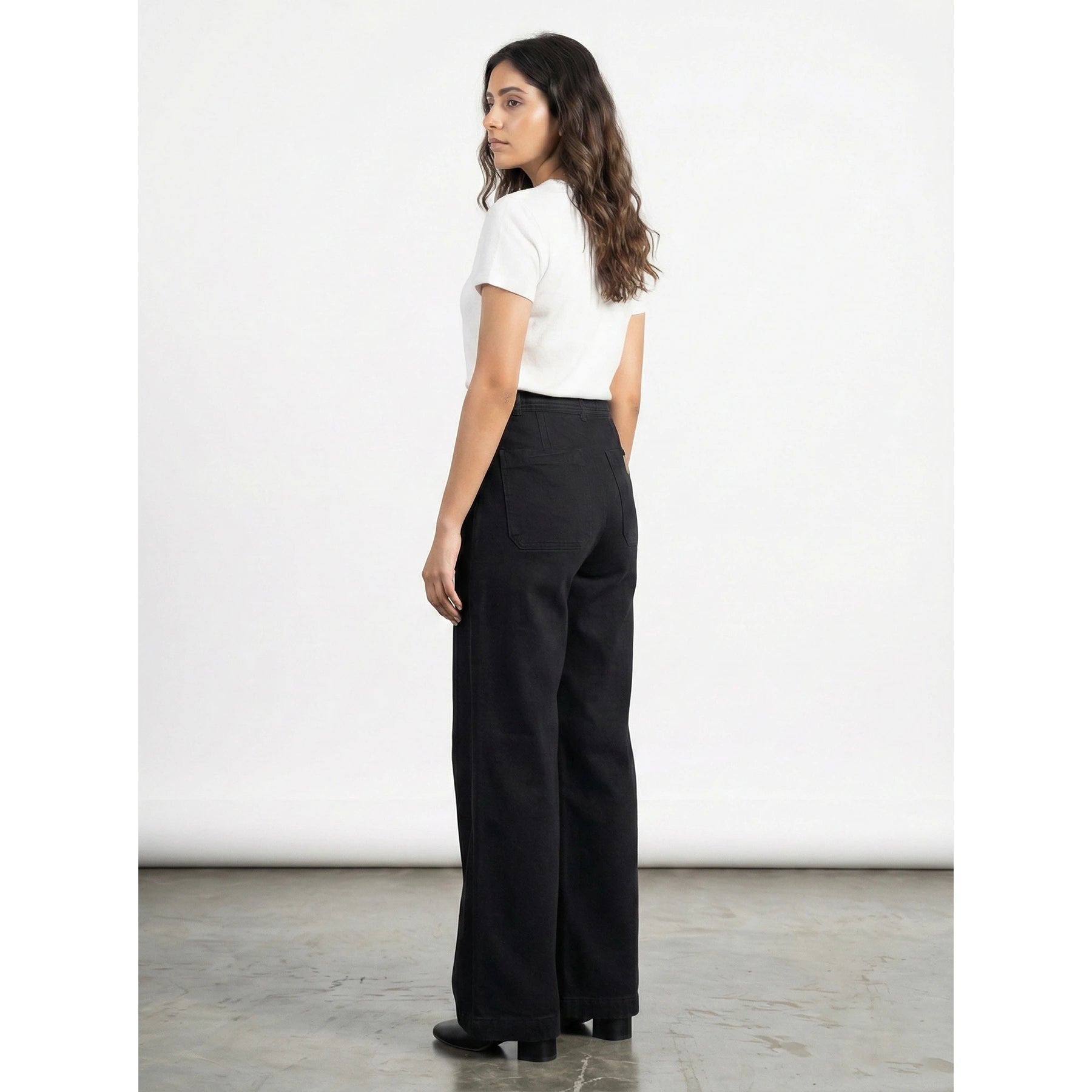 Black Long Wide Leg Jeans | Montivo Pakistan