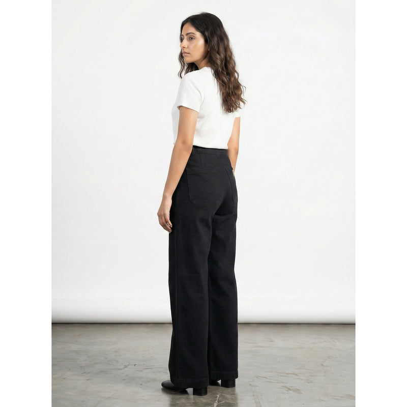 Black Long Wide Leg Jeans | Montivo Pakistan