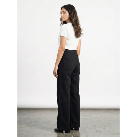 Black Long Wide Leg Jeans | Montivo Pakistan