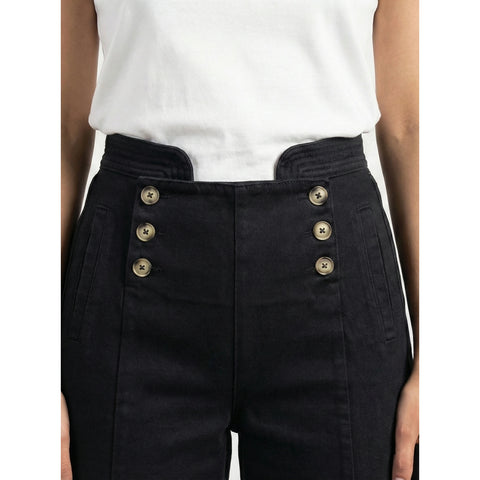 Black Long Wide Leg Jeans | Montivo Pakistan