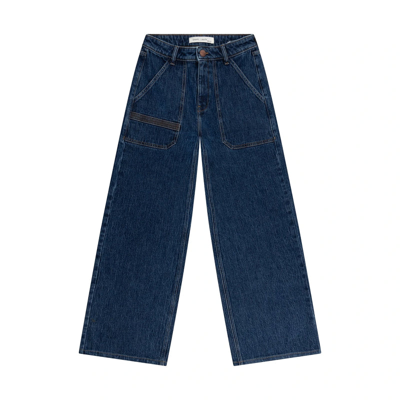 Blue Wide Leg Jeans | Montivo Pakistan