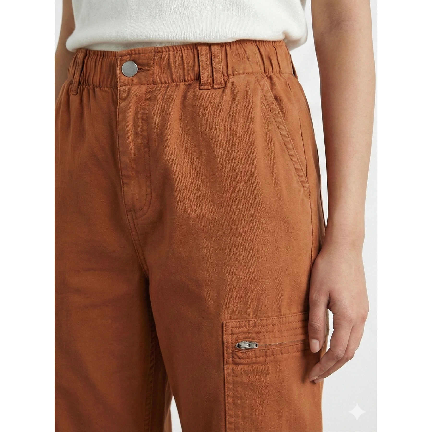 Rust Taper Denim Trousers | Montivo Pakistan