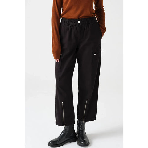 Denim Relaxed Black Cargo Pants | Montivo Pakistan