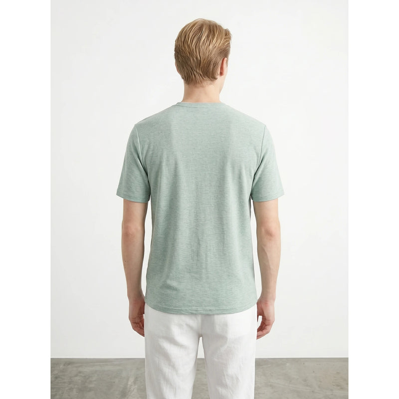 Green Relaxed Fit Mini Stripes Tshirt | Montivo Pakistan