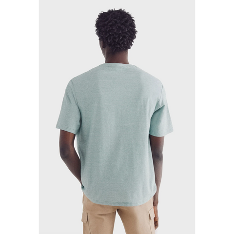 Green Relaxed Fit Mini Stripes Tshirt | Montivo Pakistan