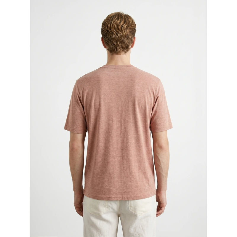 Rust Relaxed Fit Mini Stripes Tshirt | Montivo Pakistan