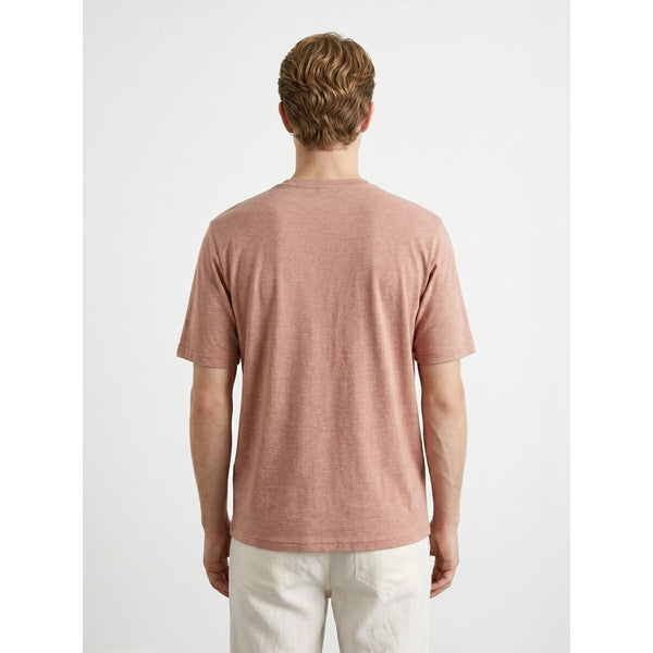 Rust Relaxed Fit Mini Stripes Tshirt | Montivo Pakistan