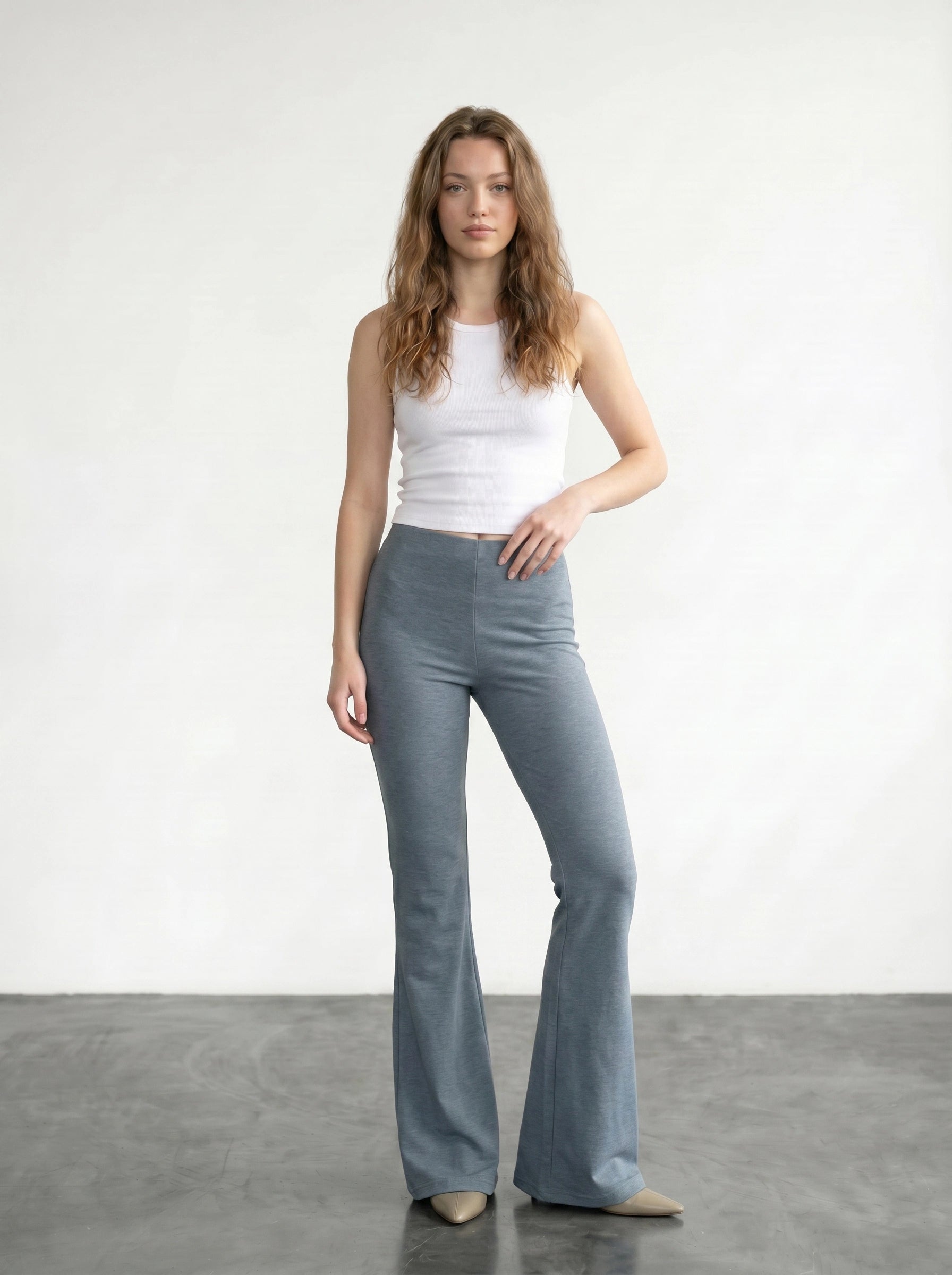 Blue Flare Trousers | Montivo Pakistan