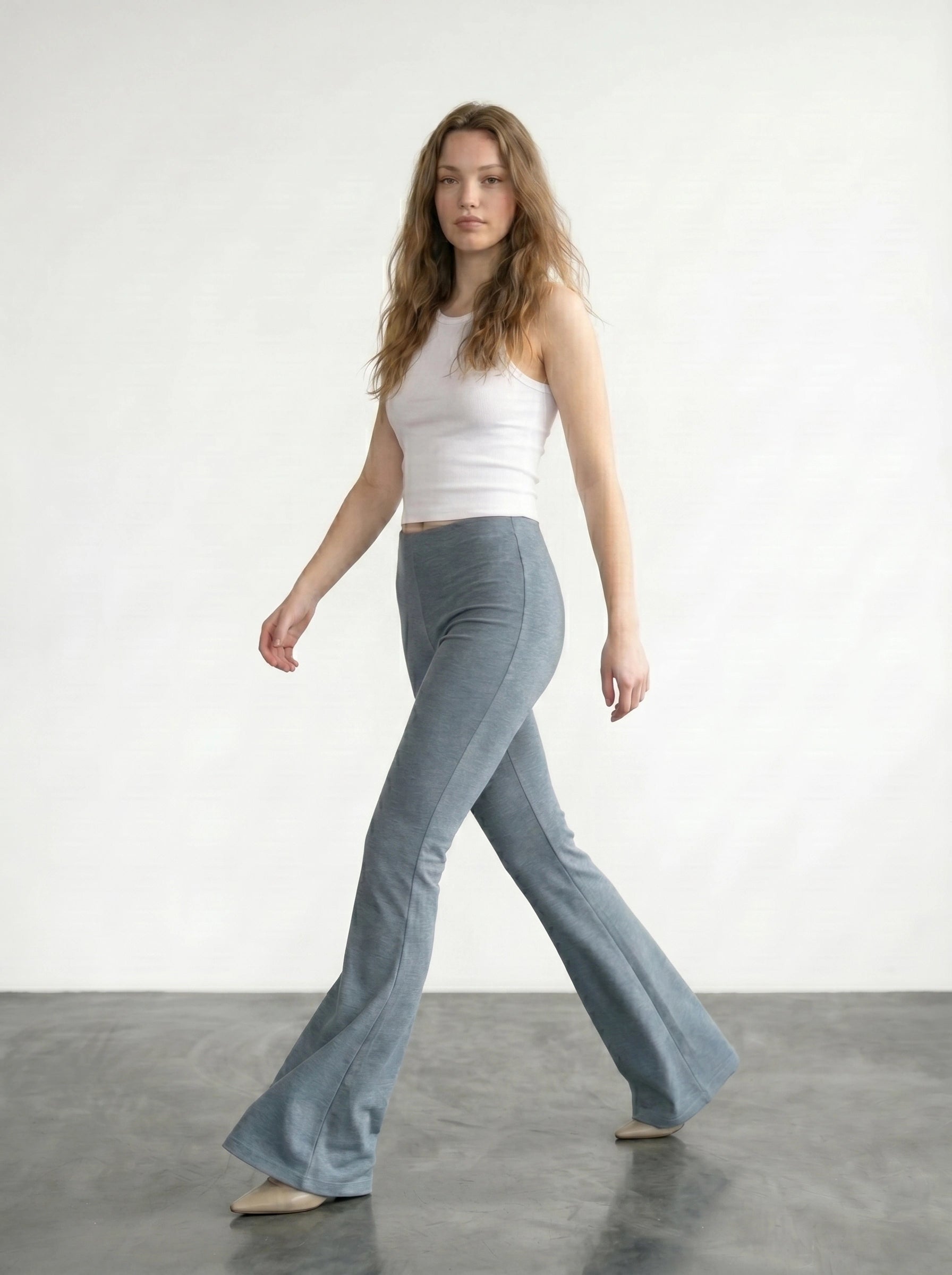 Blue Flare Trousers | Montivo Pakistan