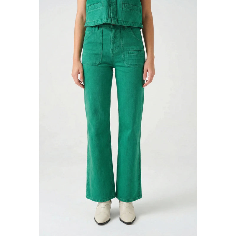 Green Loose Flare Jeans | Montivo Pakistan