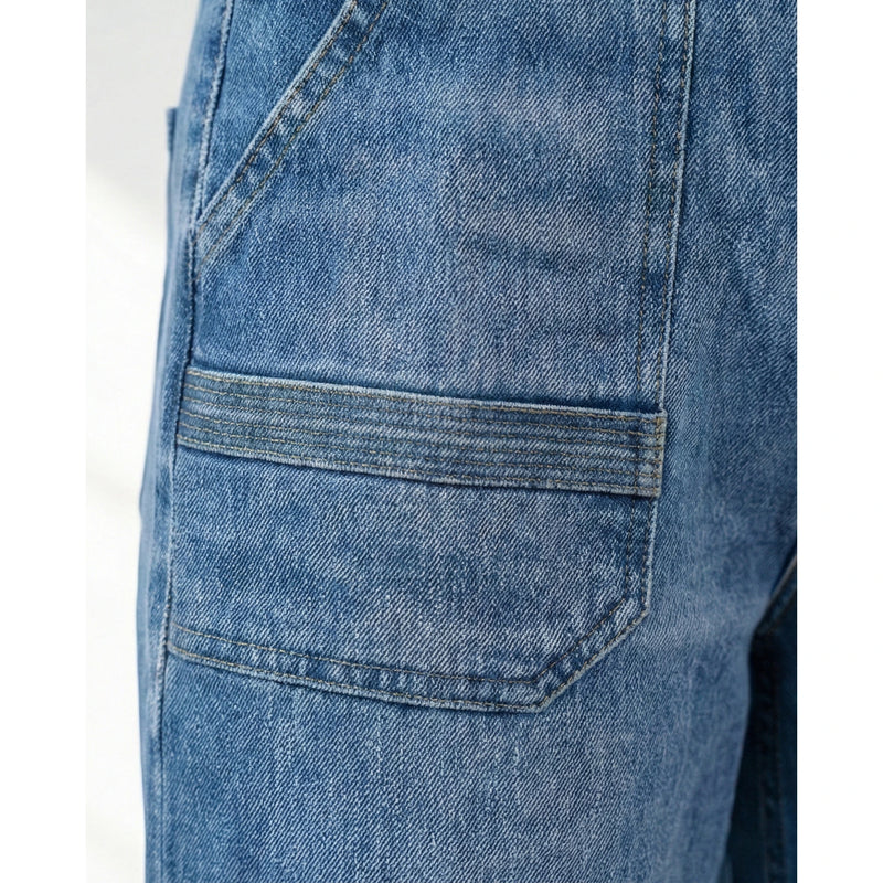 Mid Blue Cropped Wide Leg Jeans | Montivo Pakistan