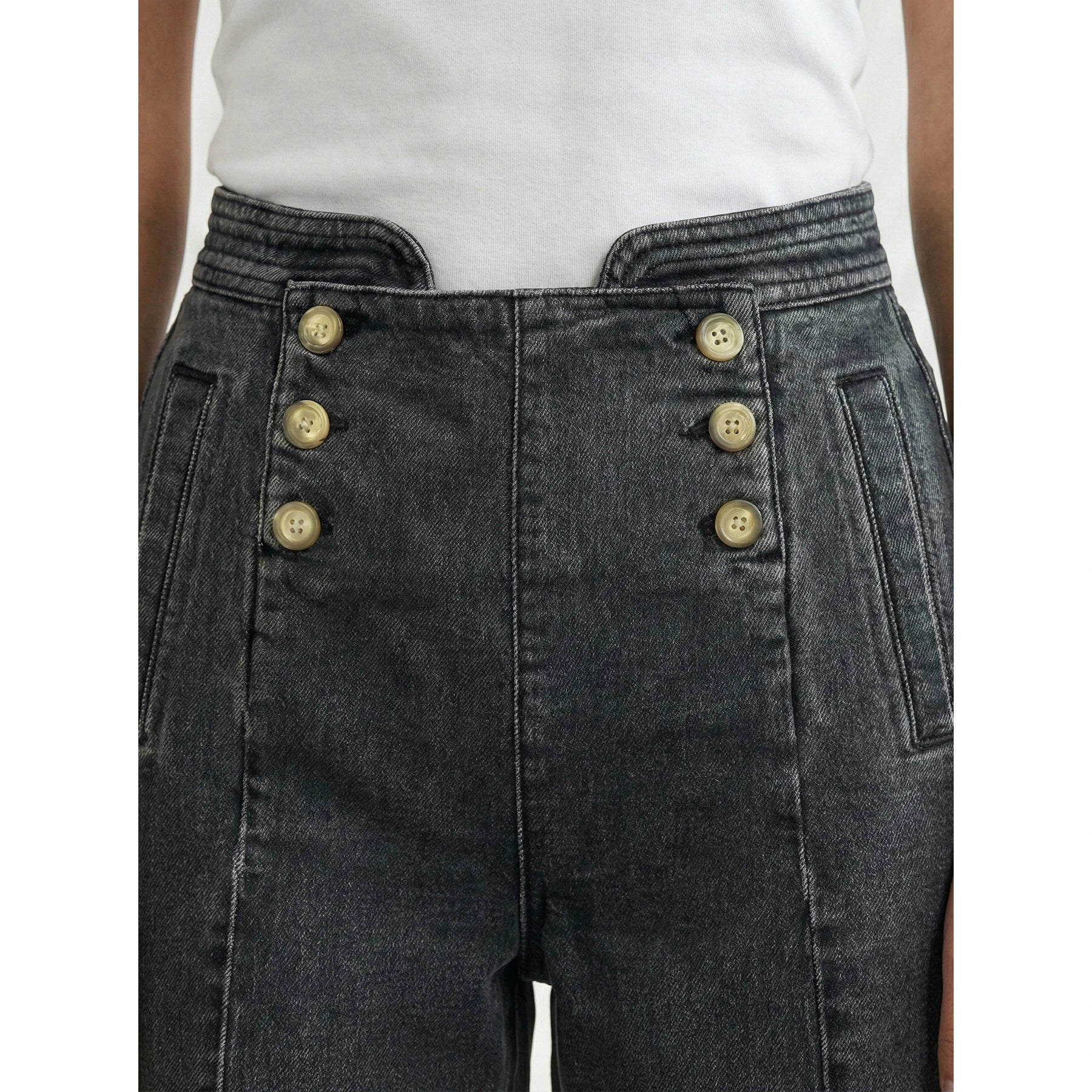 Grey Long Wide Leg Jeans | Montivo Pakistan