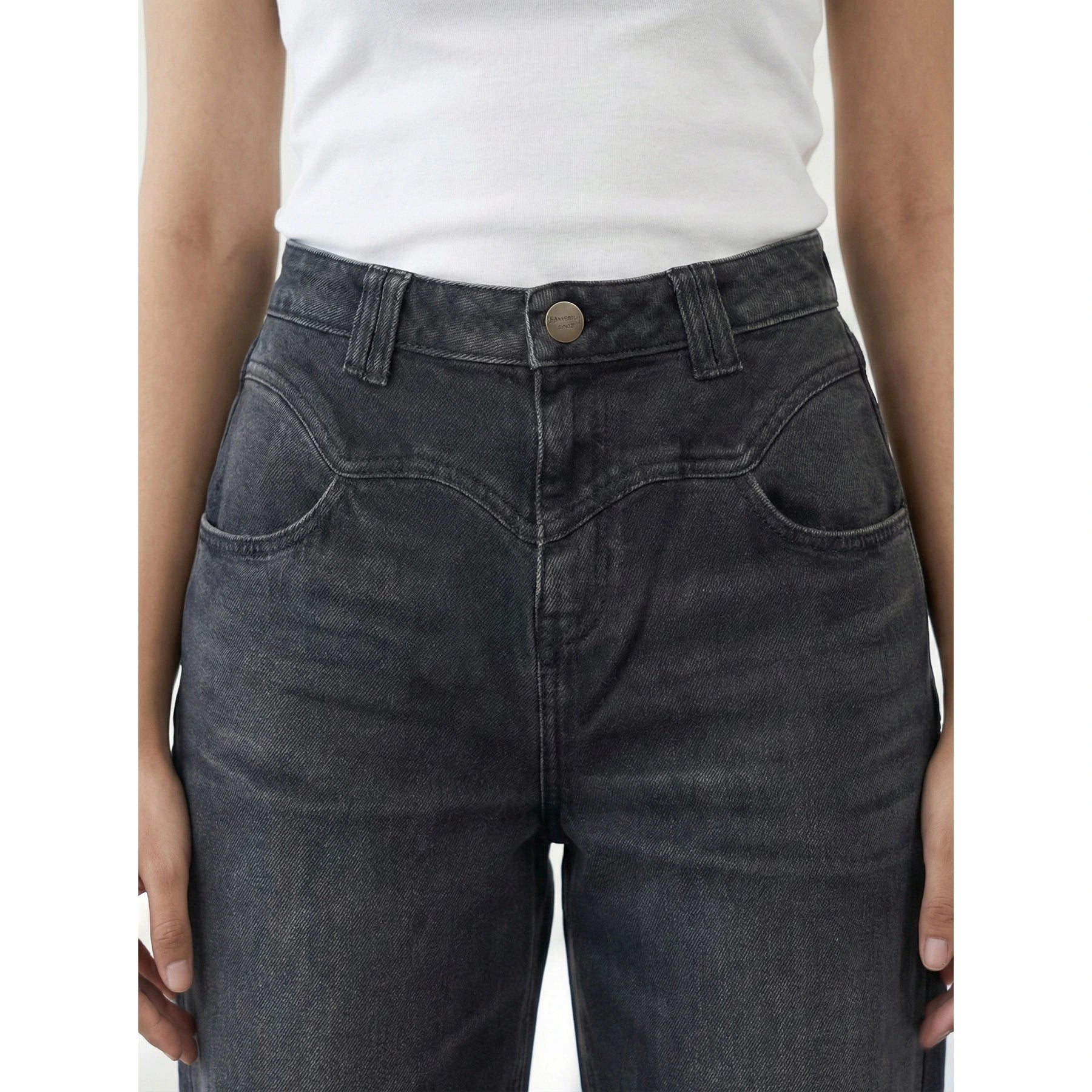 Charcoal Black Barrel Jeans | Montivo Pakistan