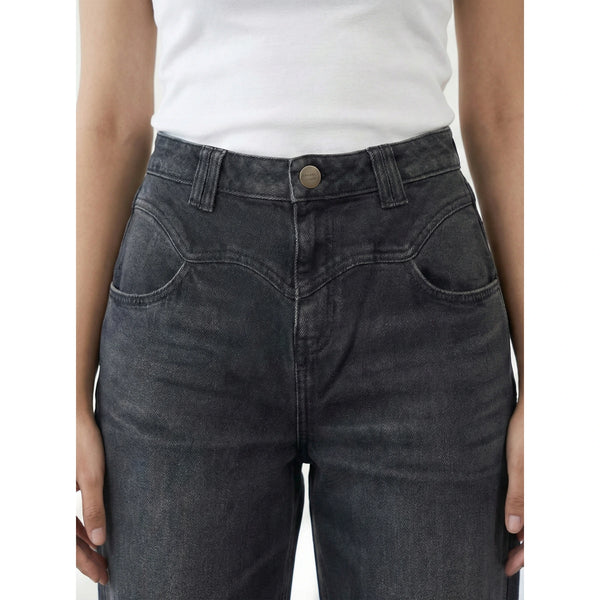 Charcoal Black Barrel Jeans | Montivo Pakistan