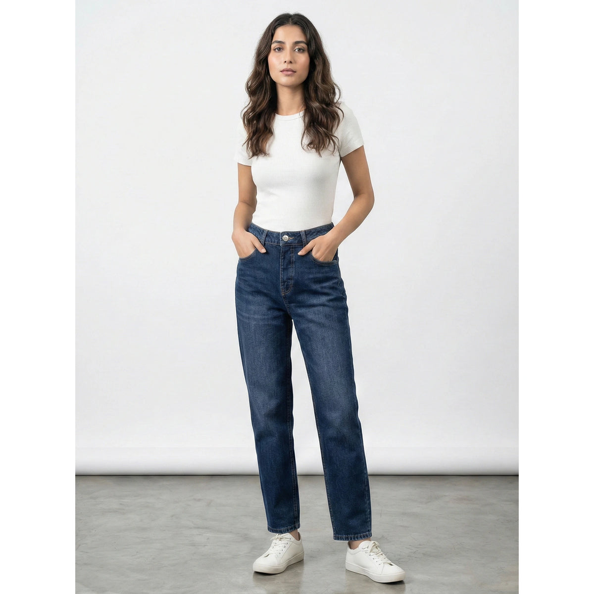 Blue Mom Loose Jeans | Montivo Pakistan