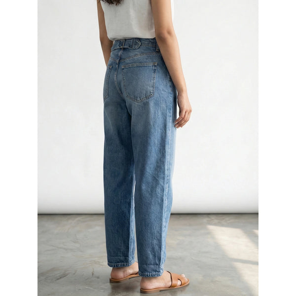 Mid Blue Mom Loose Jeans | Montivo Pakistan