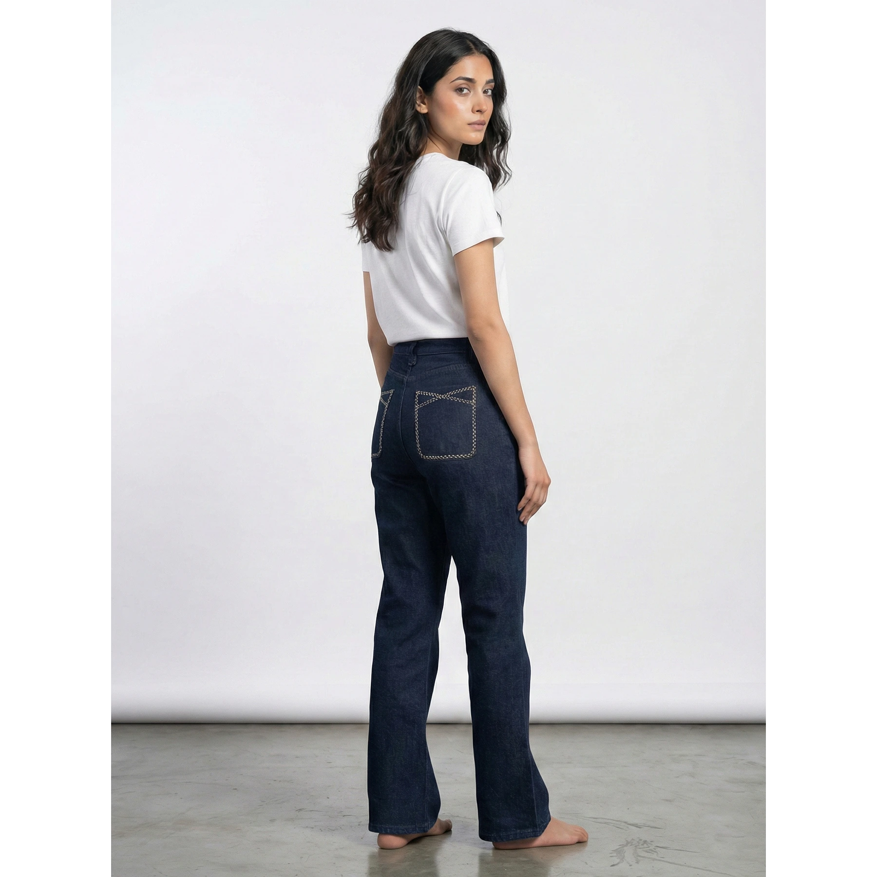 Rinse Wash Wide Leg Jeans | Montivo Pakistan