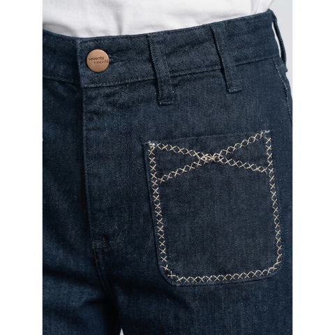 Rinse Wash Wide Leg Jeans | Montivo Pakistan