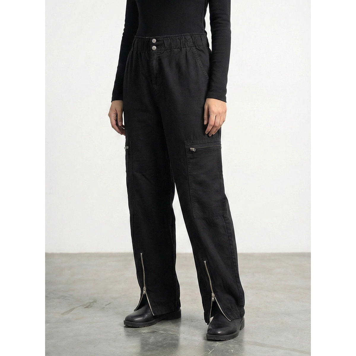 Black Barrel Denim Trousers | Montivo Pakistan