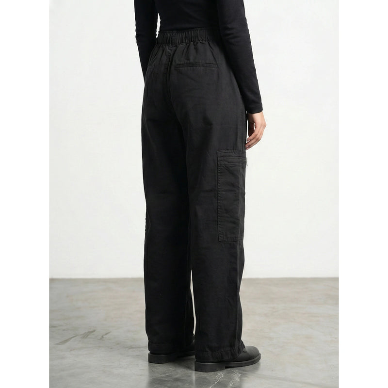 Black Barrel Denim Trousers | Montivo Pakistan