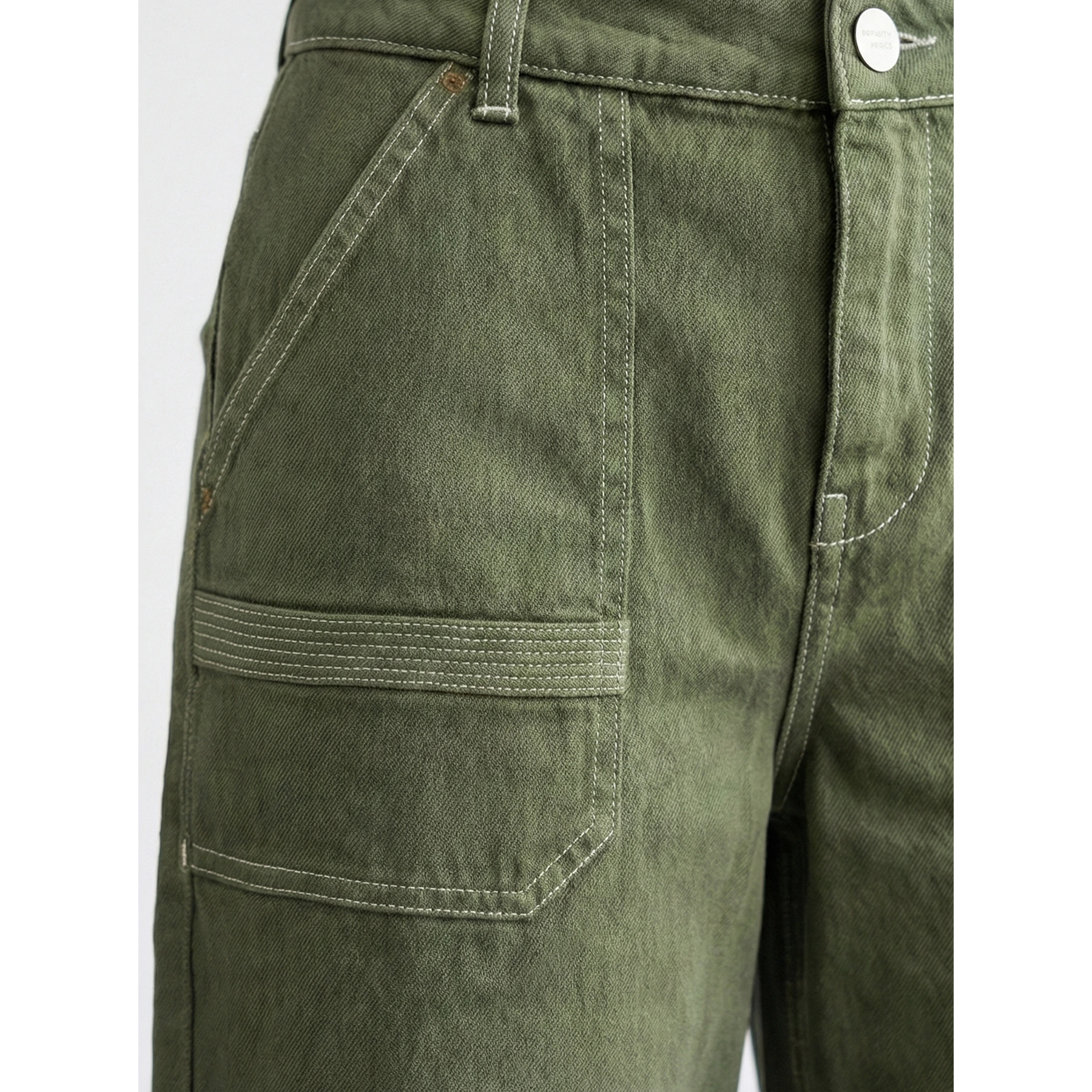 Olive Wide Leg Cropped Jeans | Montivo Pakistan