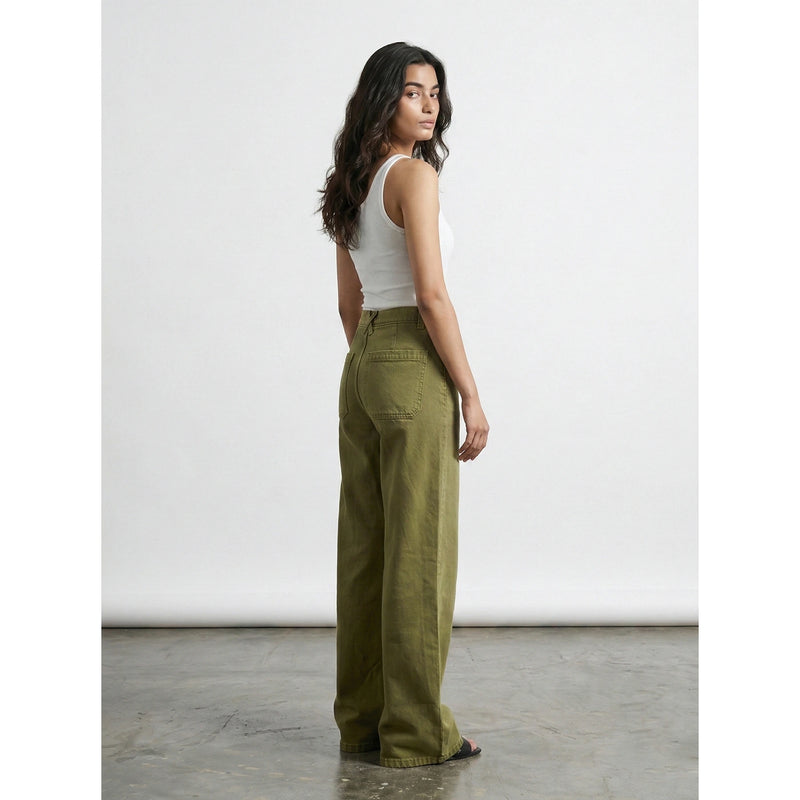 Green Wide Leg Flare Jeans | Montivo Pakistan
