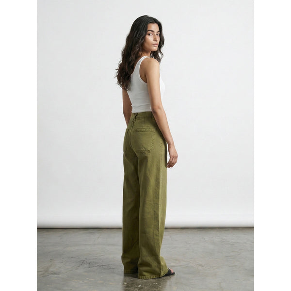 Green Wide Leg Flare Jeans | Montivo Pakistan