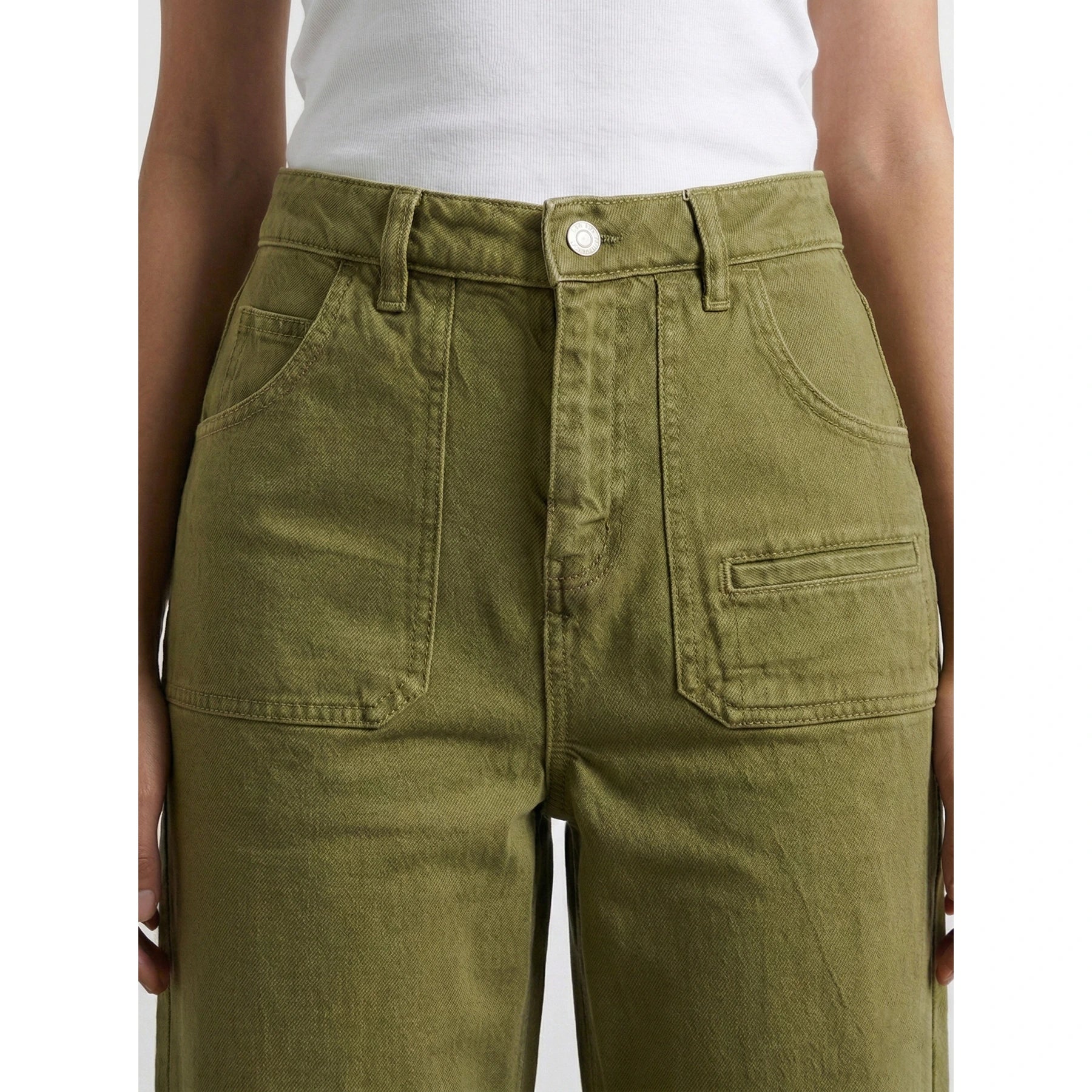 Green Wide Leg Flare Jeans | Montivo Pakistan