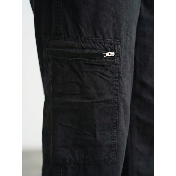 Black Wide Leg Denim Trousers | Montivo Pakistan