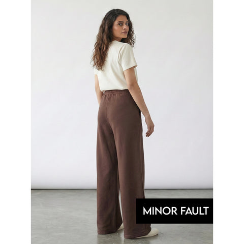 (Minor Fault) Brown Front Seam Wide Leg Trousers | Montivo Pakistan