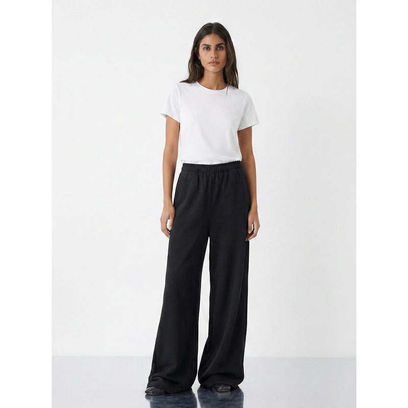 Black Extra Wide Leg Trousers | Montivo Pakistan