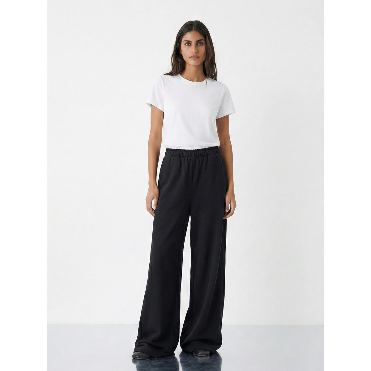 Black Extra Wide Leg Trousers
